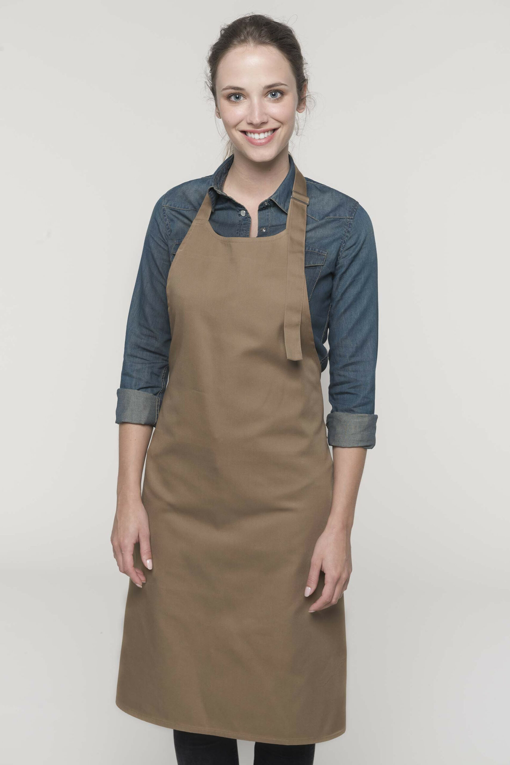 GREMBIULE IN POLICOTONE SENZA TASCHE