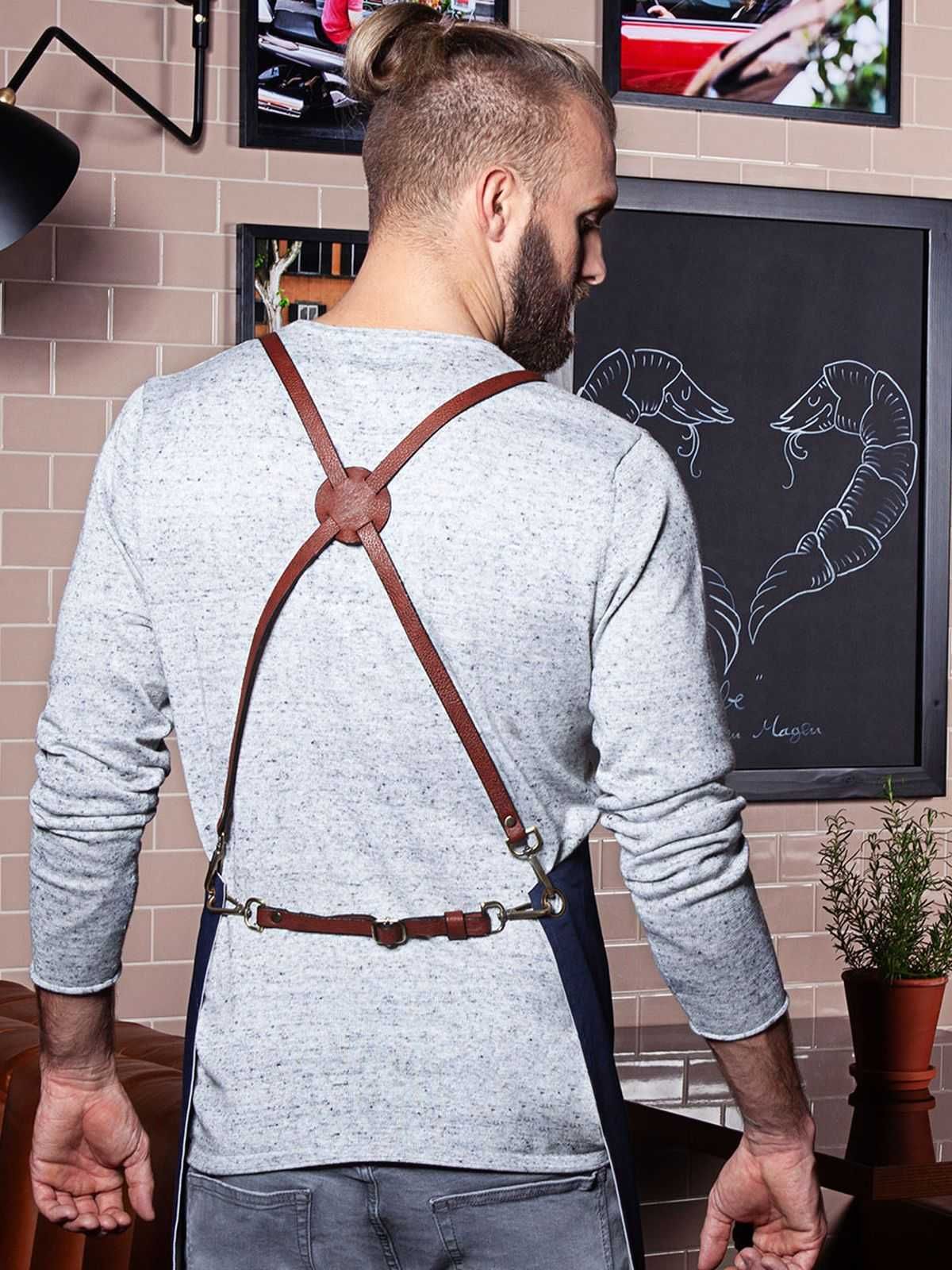 Bib apron denim x-style