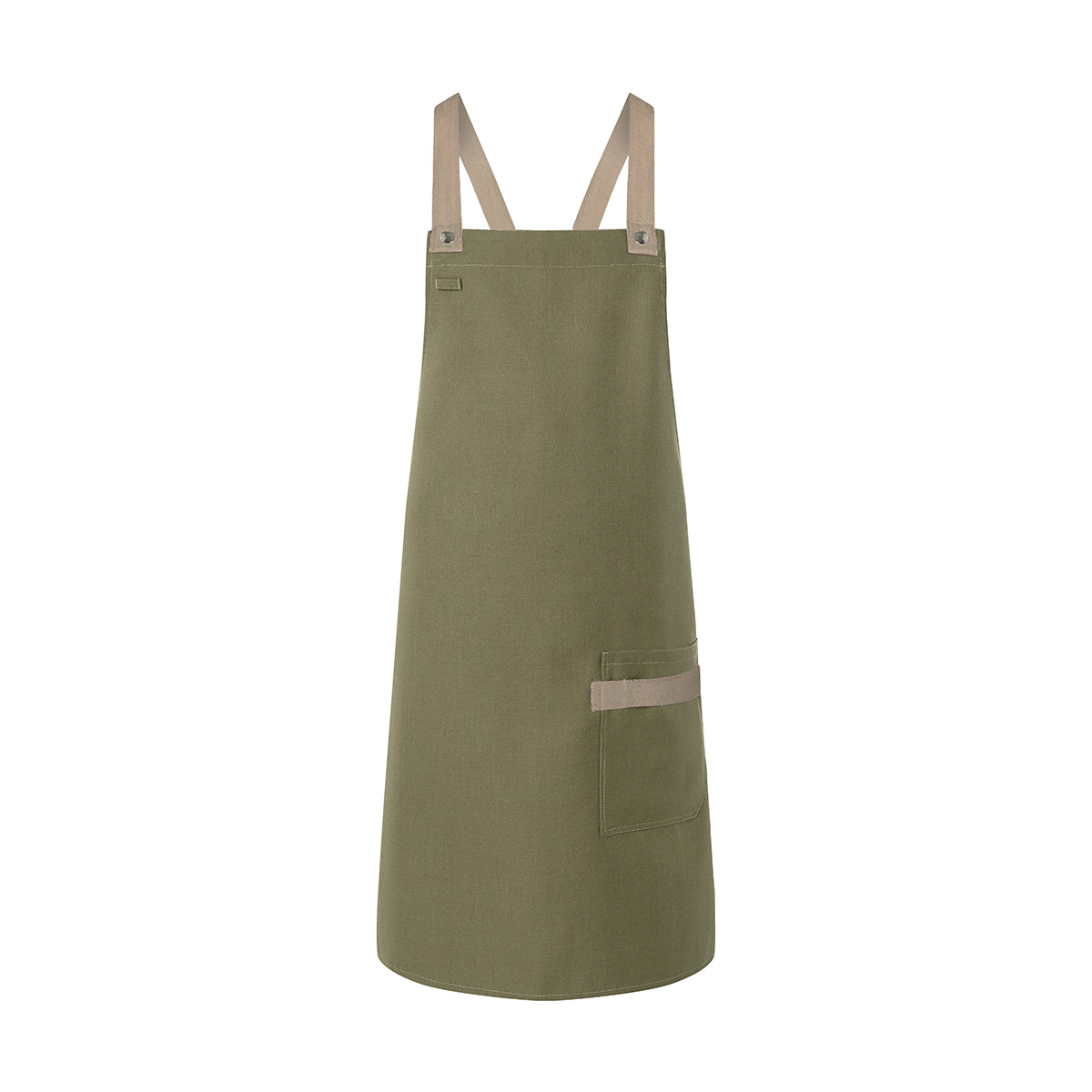 Bib Apron With Crossed Ribbons