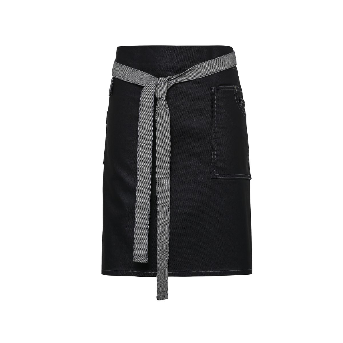 Division Waxed Look Denim Waist Apron