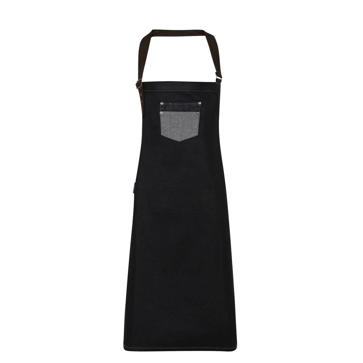 Division Waxed Look Denim With Faux Leather ather