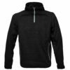 Felpa in Maglia (knitted fleece) con Mezza Zip e Inserti in Tessuto Elasticizzato