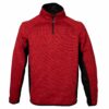 Felpa in Maglia (knitted fleece) con Mezza Zip e Inserti in Tessuto Elasticizzato