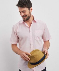 Men Shirt Shortsleeve Poplin