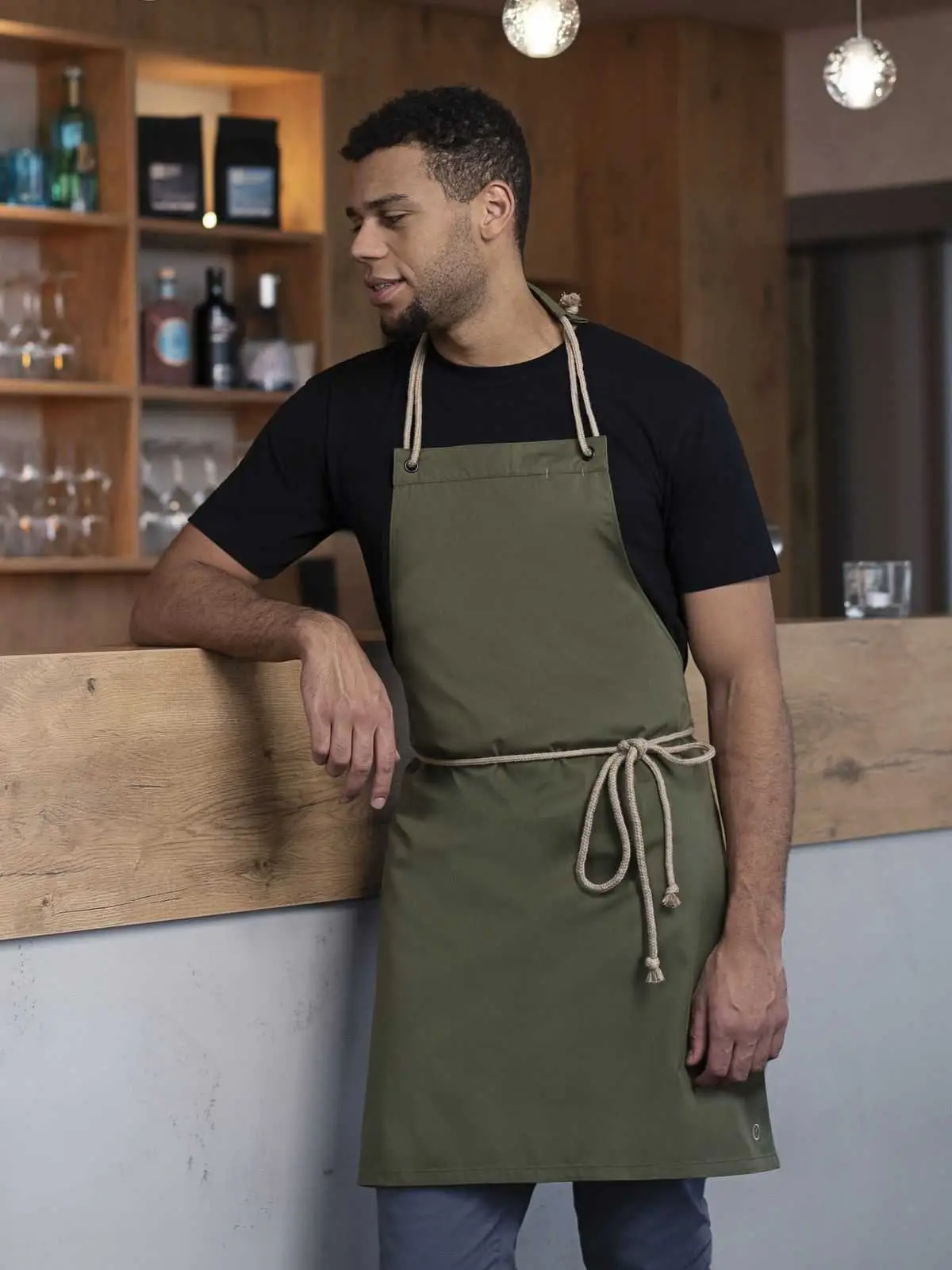 Bib Apron with cords