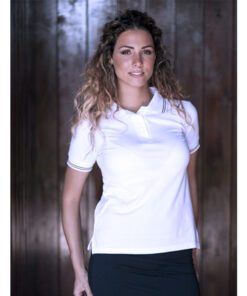 Polo Donna Con Costina Tricolore