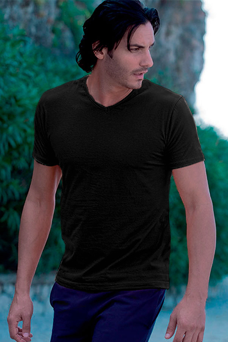 T-shirt Uomo Elasticizzata Collo a V