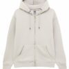 Felpa full zip con cappuccio in french terry
