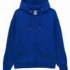 Felpa full zip con cappuccio in french terry