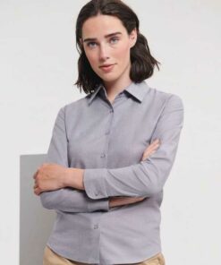 Women Long Sleeve Easy Care Oxford Shirt