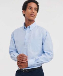 Men Long Sleeve Easy Care Oxford Shirt