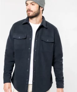 Giacca-Camicia in pile foderata in sherpa