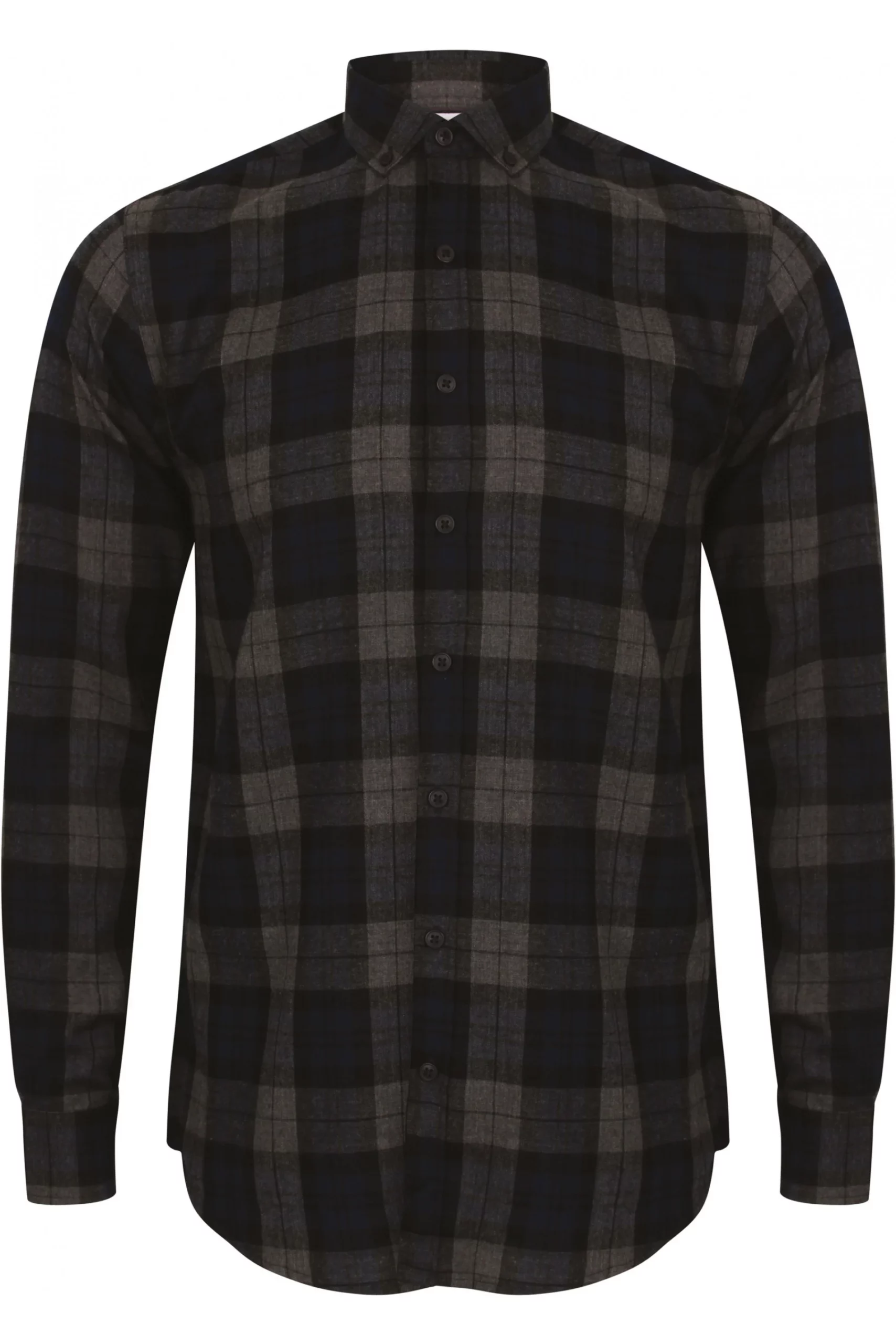 Camicia a Quadri Uomo con colletto button-down