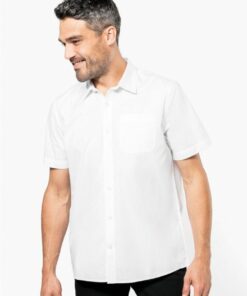 Camicia uomo in popeline manica corta