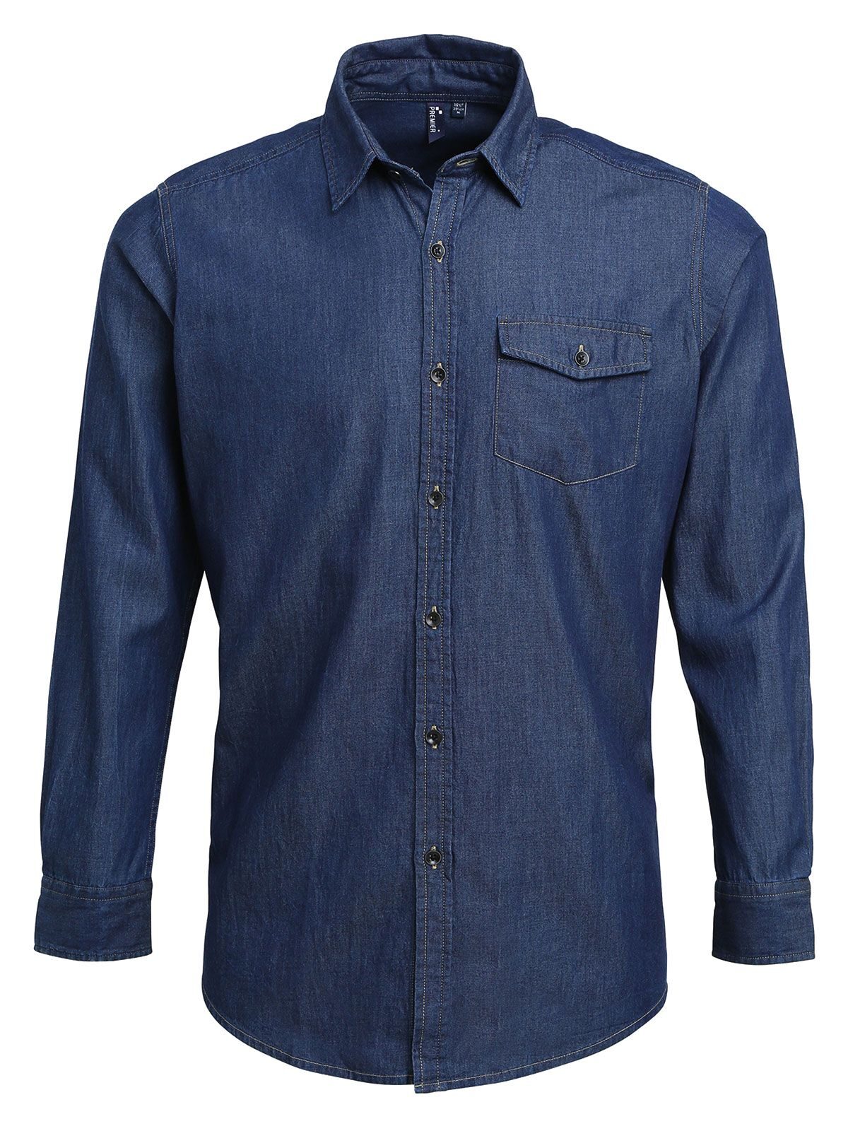Man Jeans Stitch Denim Shirt