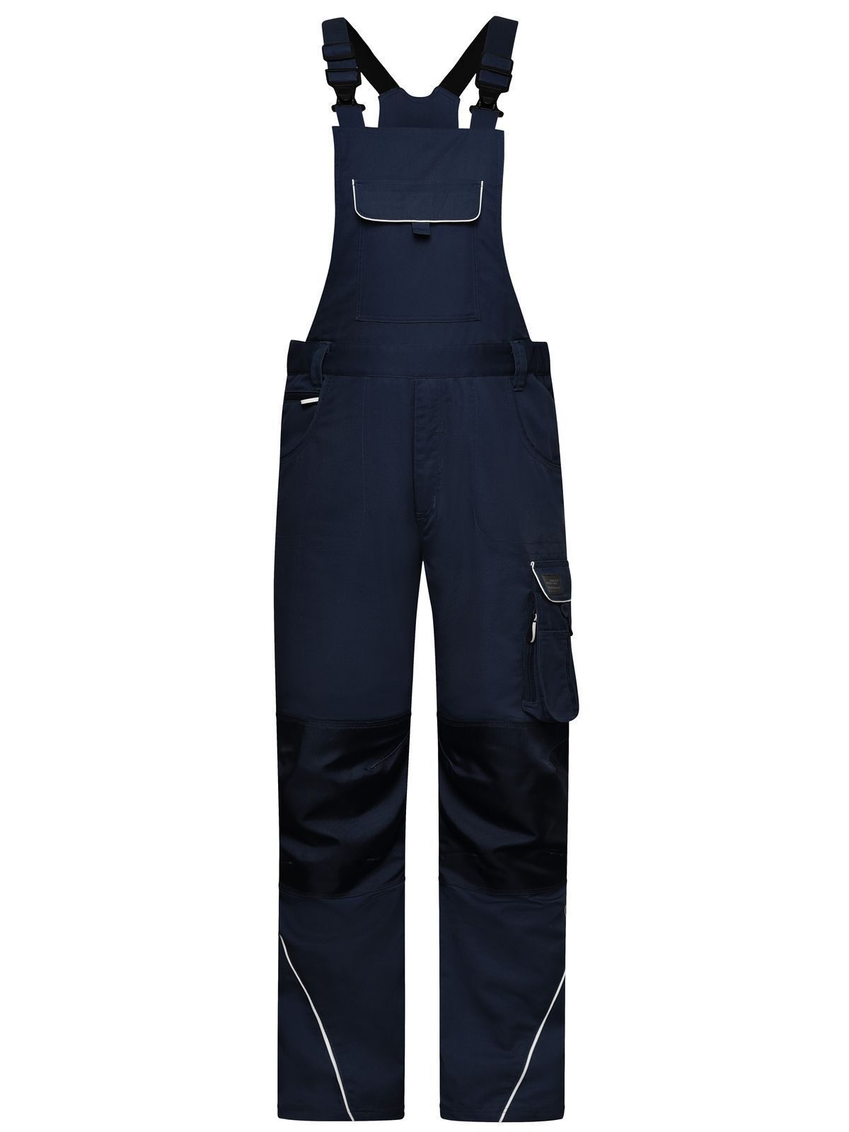 Workwear Pants With Bib Solid