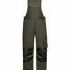 Workwear Pants With Bib Solid