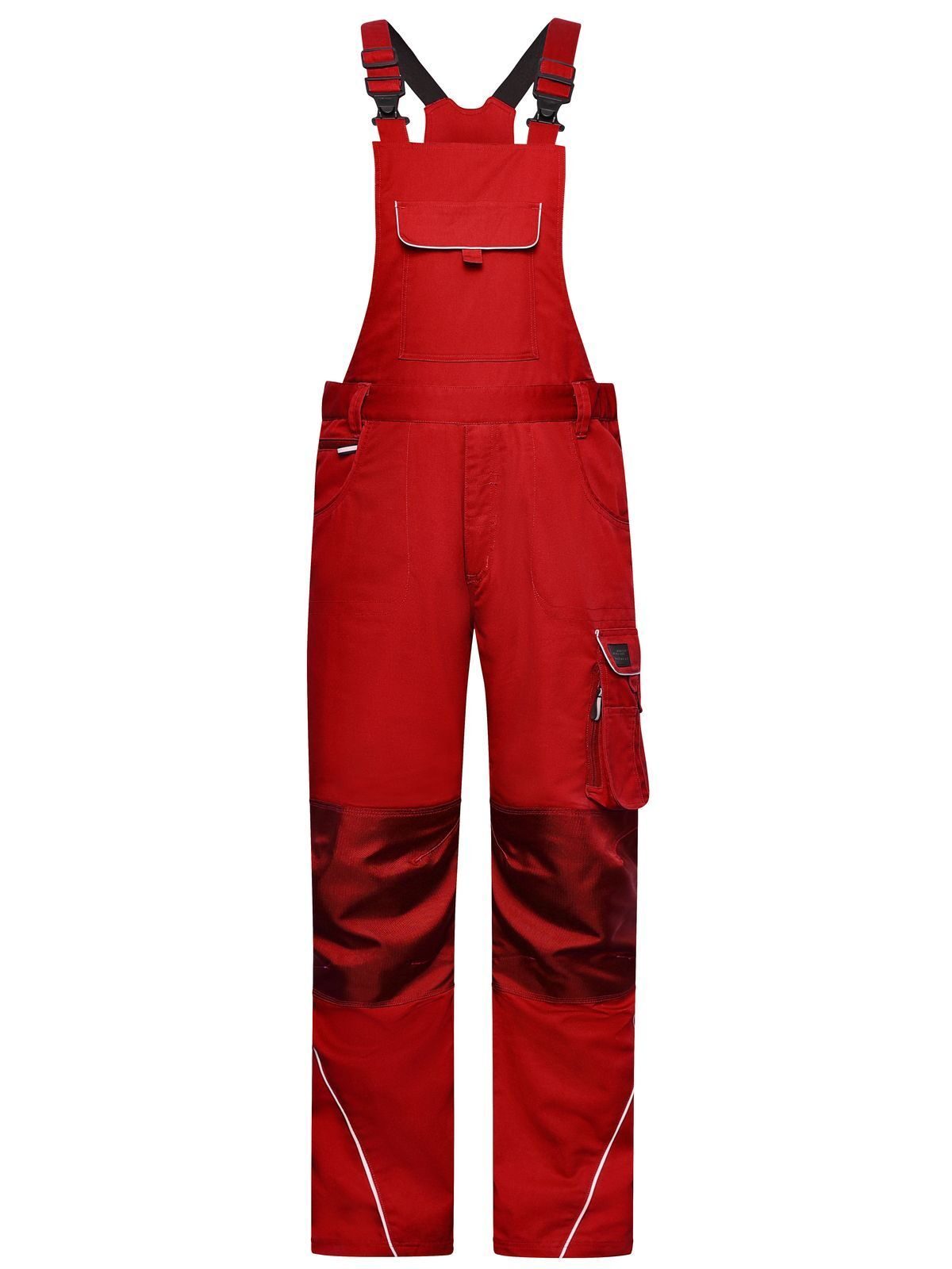 Workwear Pants With Bib Solid