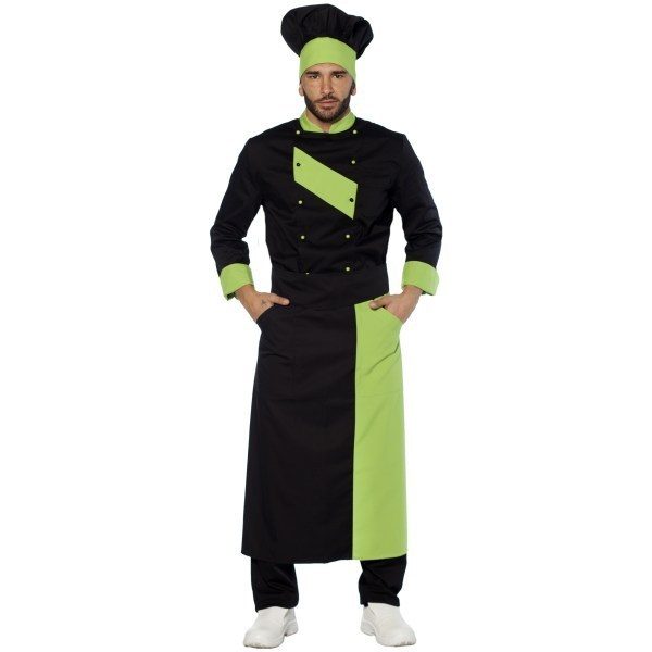 Long Chef Black Apron