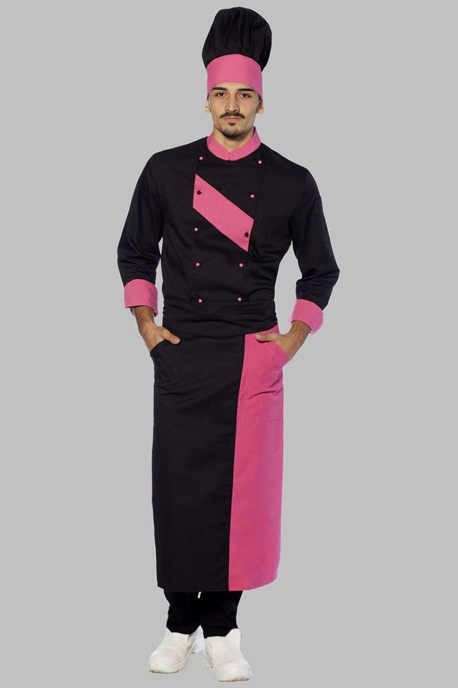 Long Chef Black Apron
